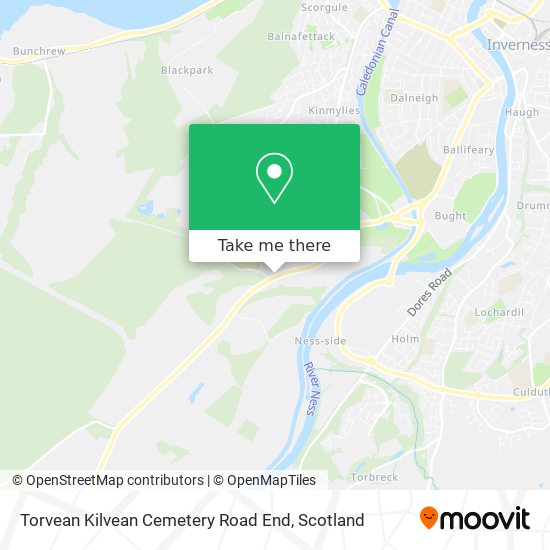 Torvean Kilvean Cemetery Road End map
