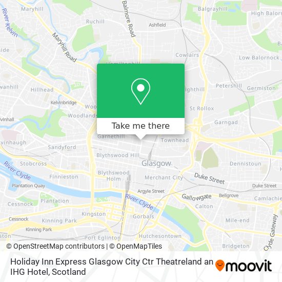 Holiday Inn Express Glasgow City Ctr Theatreland an IHG Hotel map