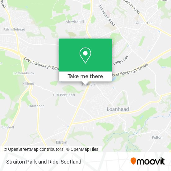 Straiton Park and Ride map