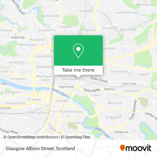 Glasgow Albion Street map