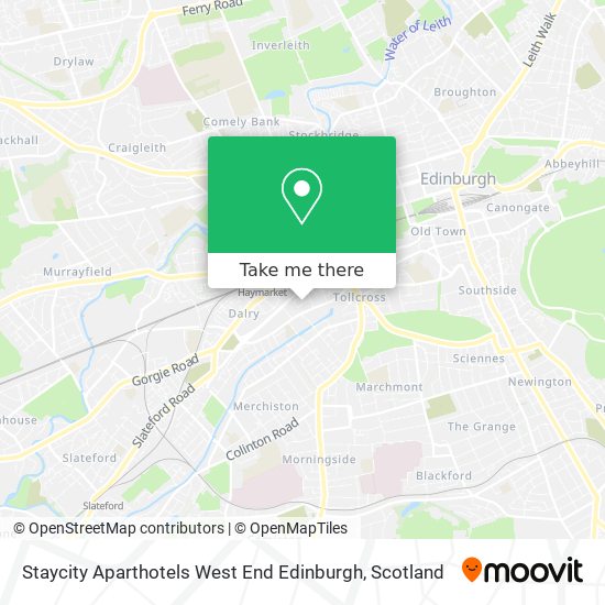 Staycity Aparthotels West End Edinburgh map