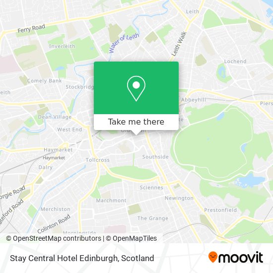 Stay Central Hotel Edinburgh map