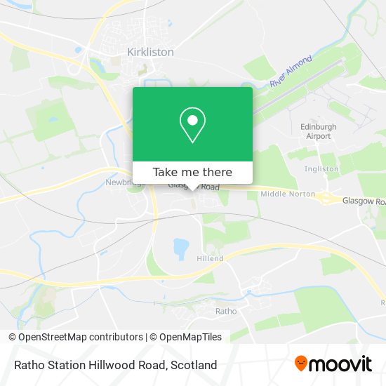 Ratho Station Hillwood Road map