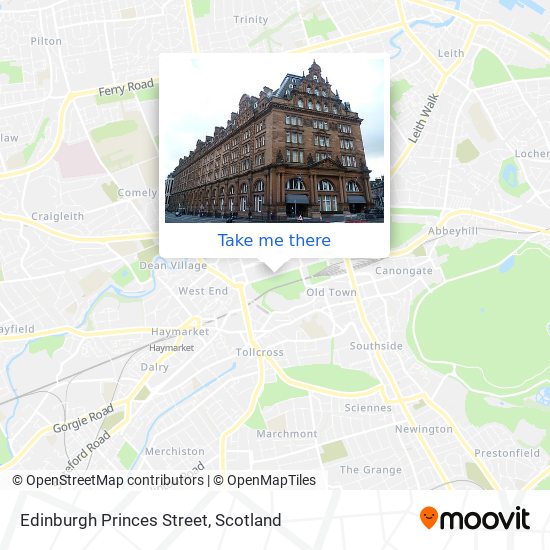 Edinburgh Princes Street map