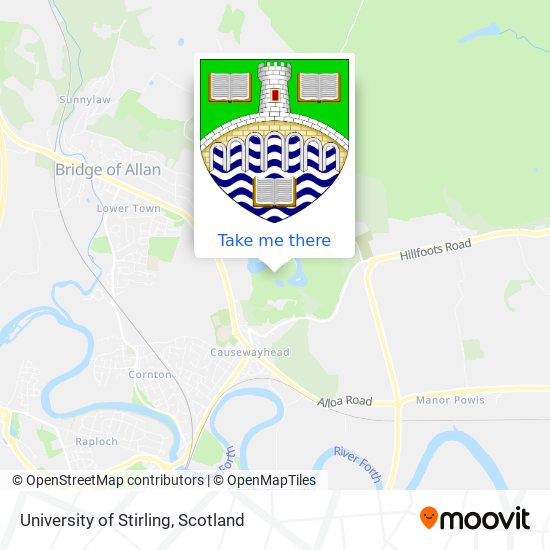 University of Stirling map
