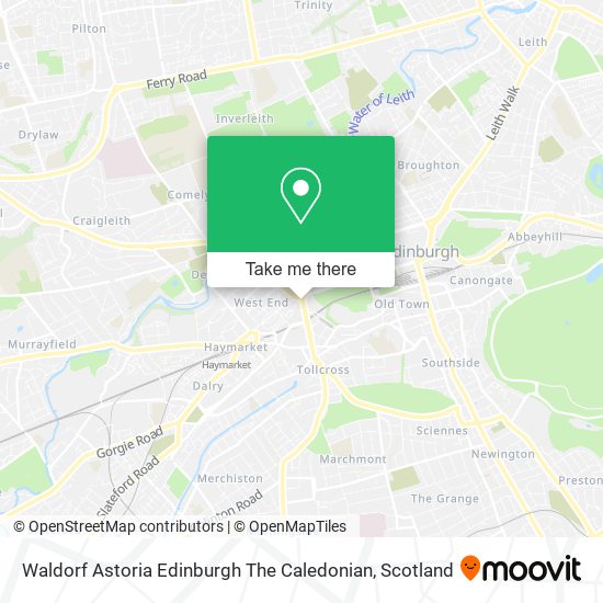 Waldorf Astoria Edinburgh The Caledonian map