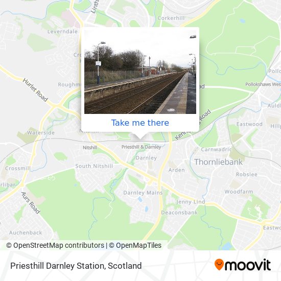 Priesthill Darnley Station map