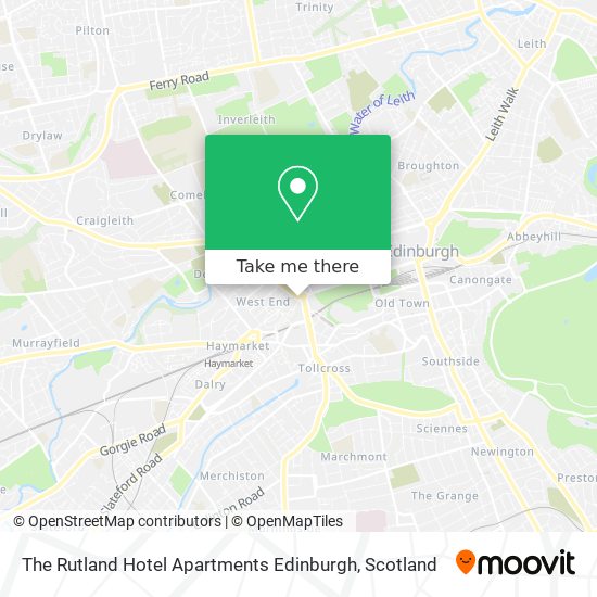 The Rutland Hotel Apartments Edinburgh map