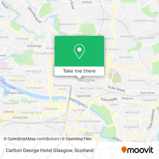 Carlton George Hotel Glasgow map