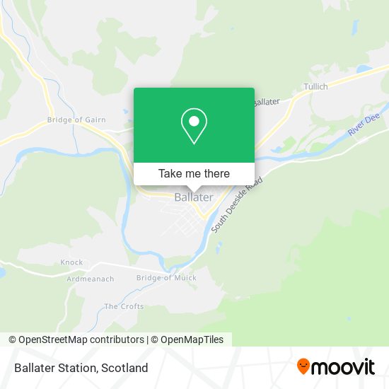 Ballater Station map