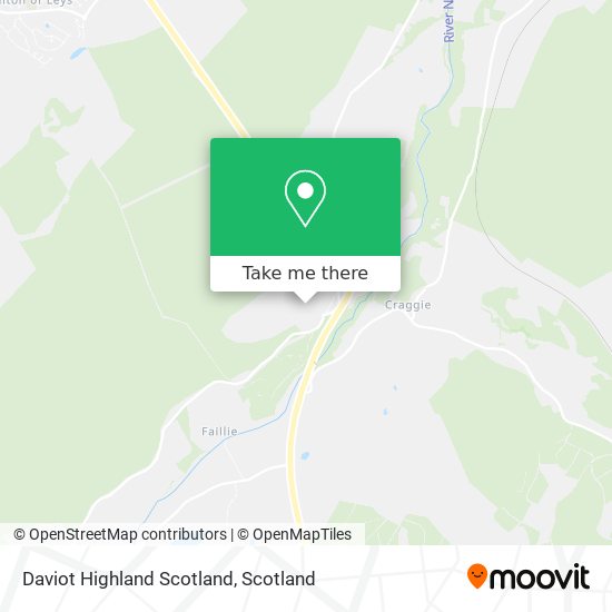 Daviot Highland Scotland map