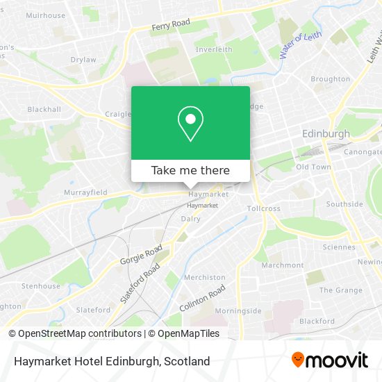 Haymarket Hotel Edinburgh map