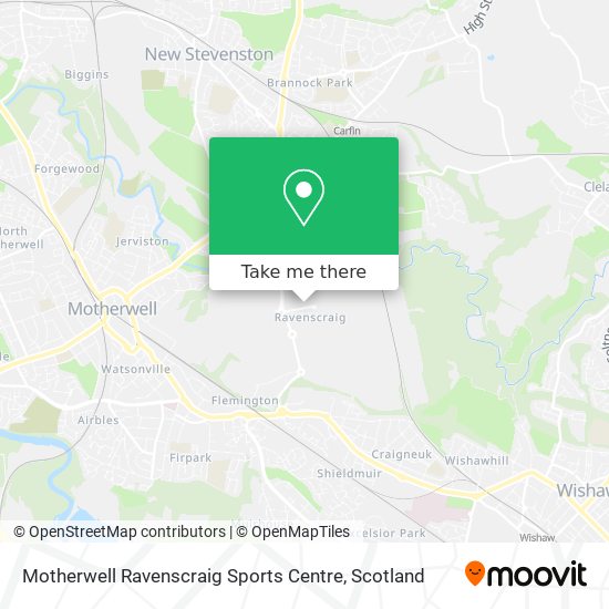 Motherwell Ravenscraig Sports Centre map