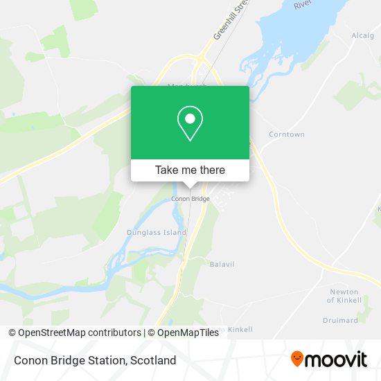 Conon Bridge Station map