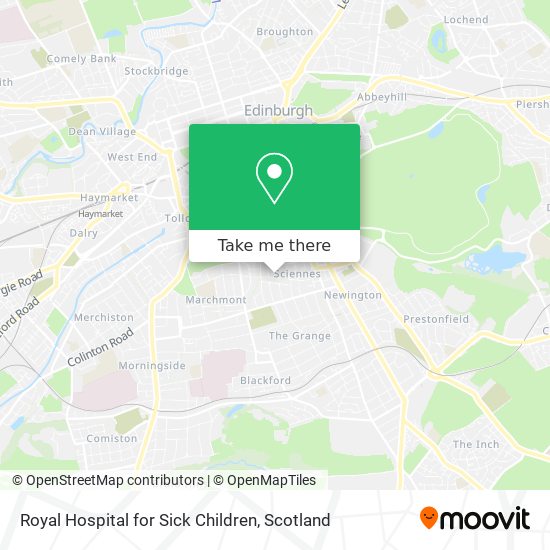 Royal Hospital for Sick Children map