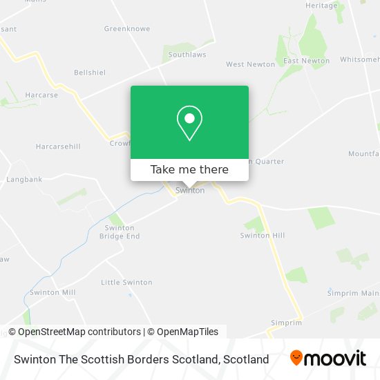 Swinton The Scottish Borders Scotland map