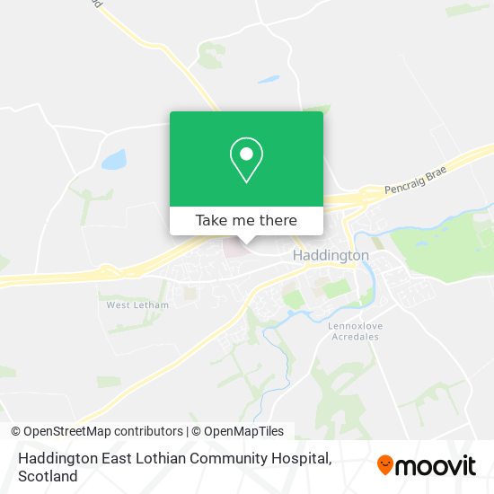 Haddington East Lothian Community Hospital map