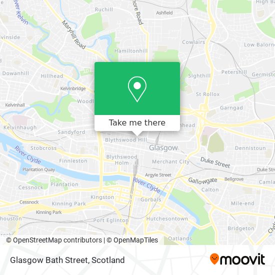 Glasgow Bath Street map