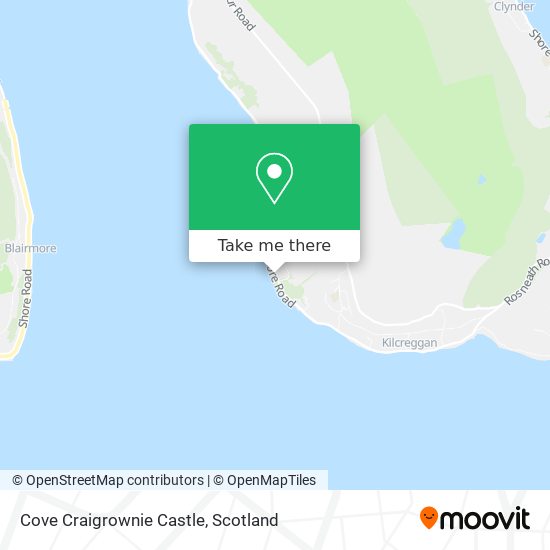 Cove Craigrownie Castle map