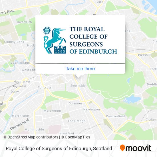 Royal College of Surgeons of Edinburgh map