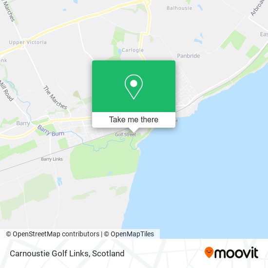 Carnoustie Golf Links map