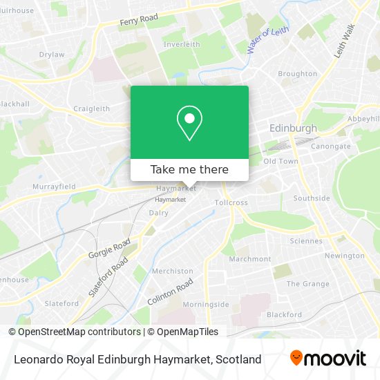 Leonardo Royal Edinburgh Haymarket map