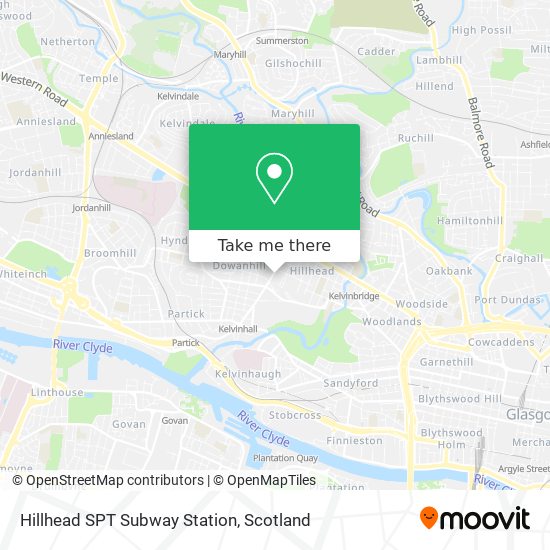 Hillhead SPT Subway Station map