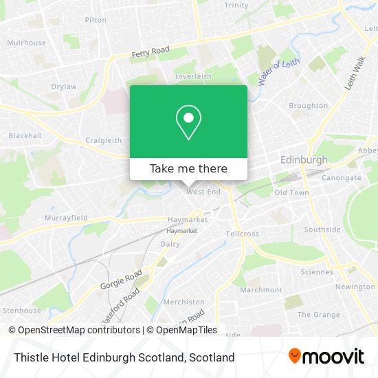 Thistle Hotel Edinburgh Scotland map