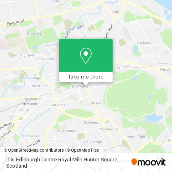 ibis Edinburgh Centre Royal Mile Hunter Square map
