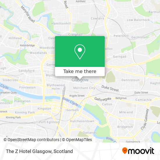 The Z Hotel Glasgow map