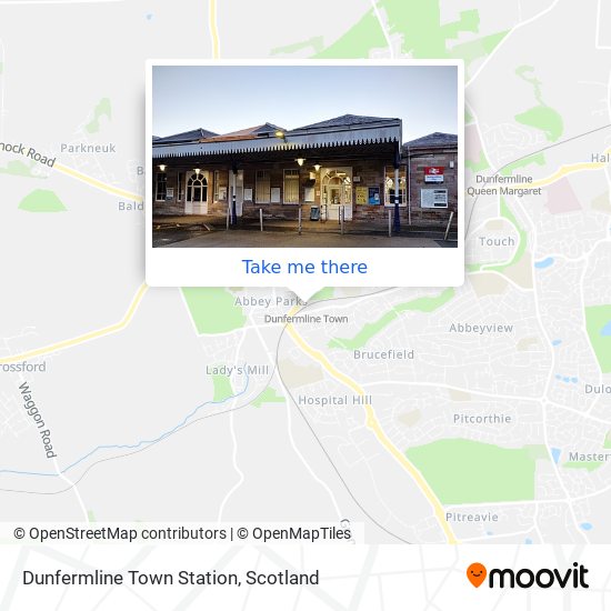 Dunfermline Town Station map