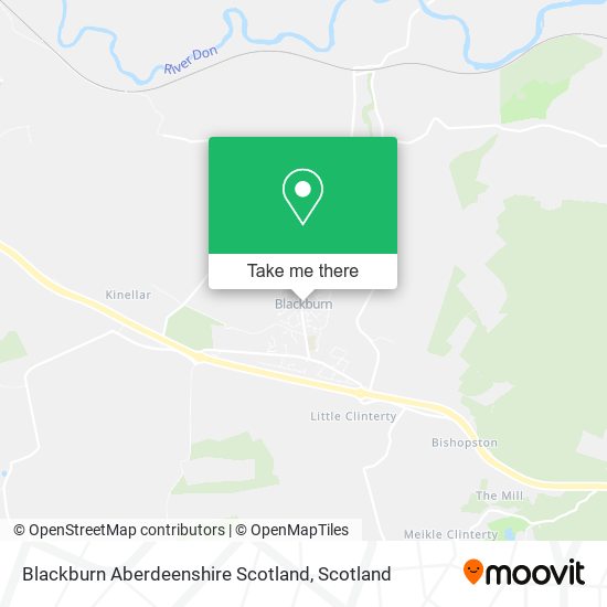 Blackburn Aberdeenshire Scotland map