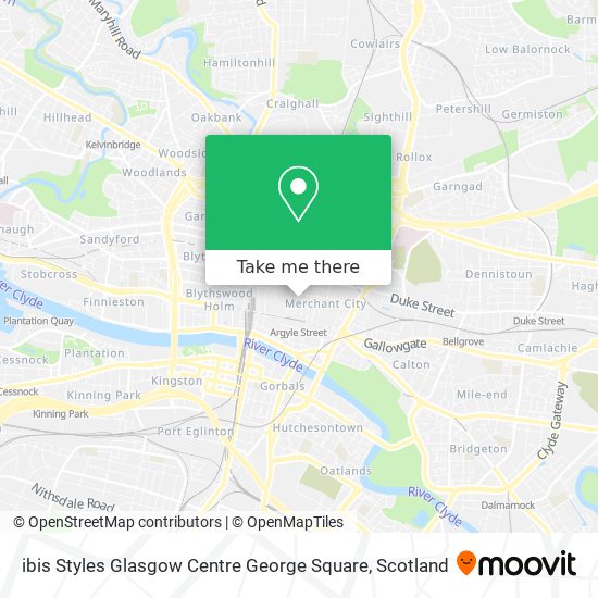 ibis Styles Glasgow Centre George Square map