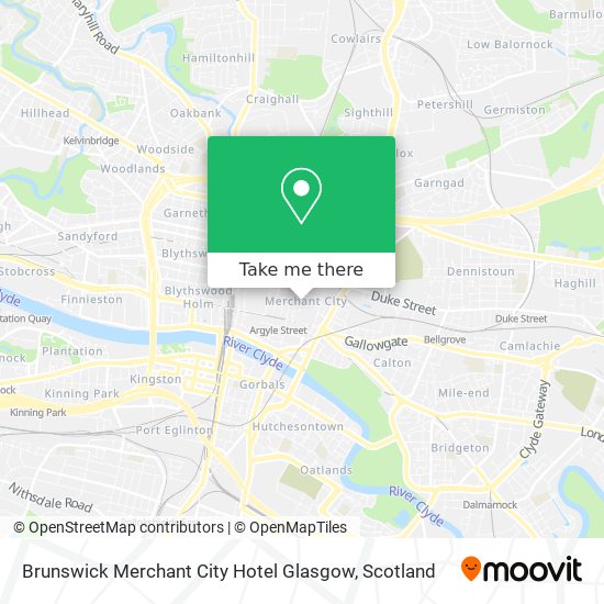 Brunswick Merchant City Hotel Glasgow map
