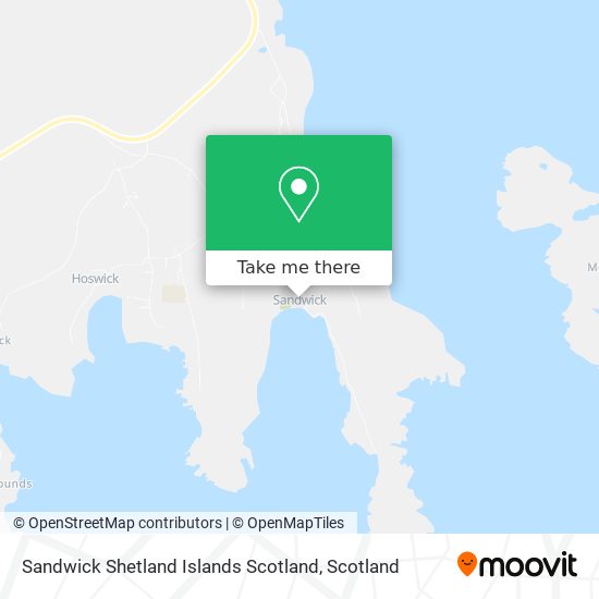 Sandwick Shetland Islands Scotland map