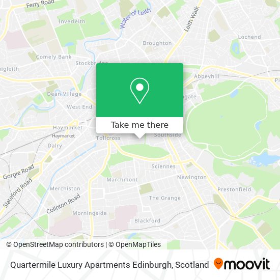 Quartermile Luxury Apartments Edinburgh map