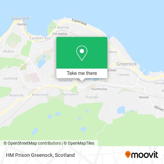 HM Prison Greenock map