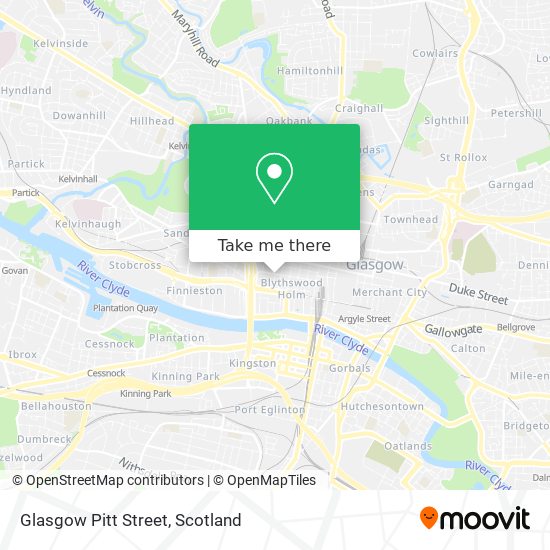 Glasgow Pitt Street map