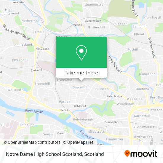 Notre Dame High School Scotland map