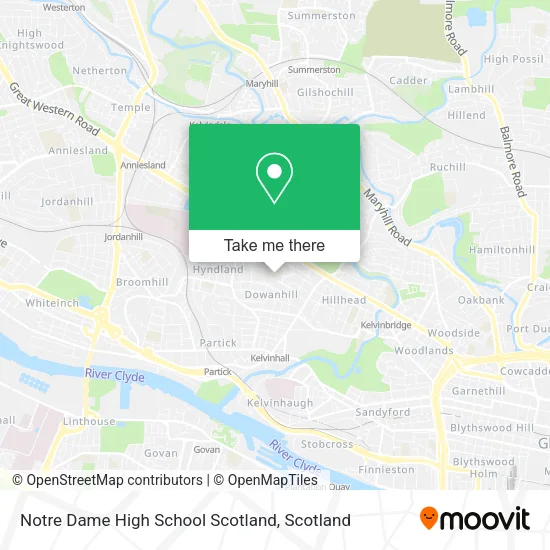 Notre Dame High School Scotland map