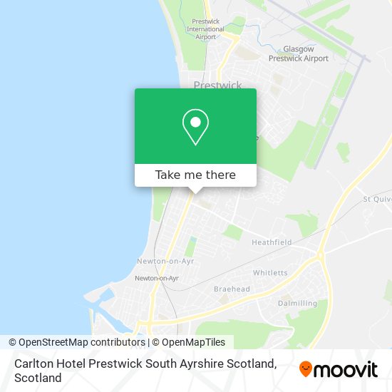 Carlton Hotel Prestwick South Ayrshire Scotland map