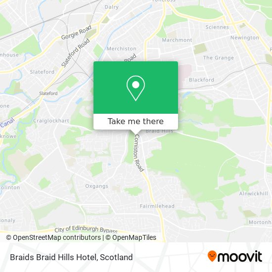 Braids Braid Hills Hotel map