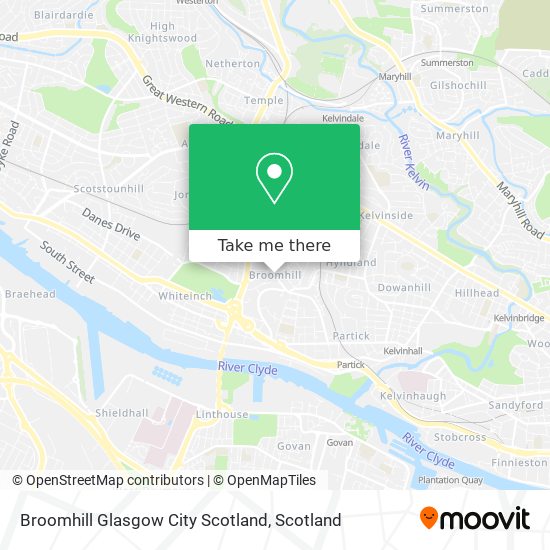 Broomhill Glasgow City Scotland map