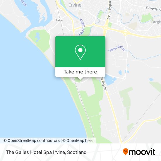 The Gailes Hotel Spa Irvine map