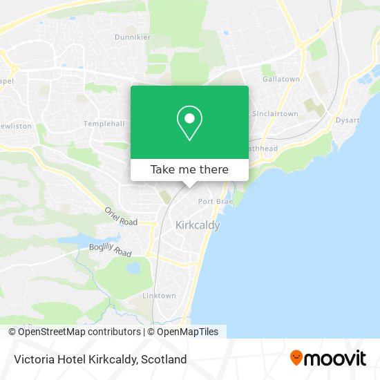 Victoria Hotel Kirkcaldy map