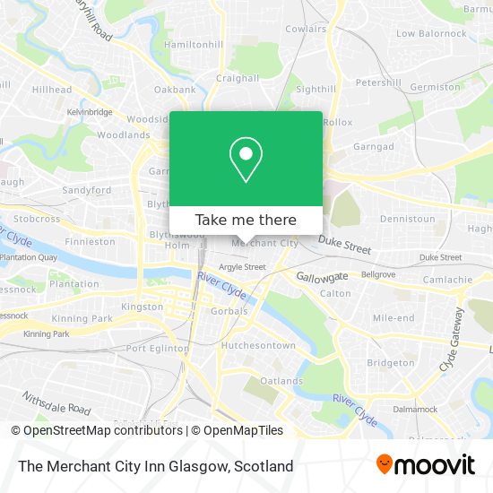 The Merchant City Inn Glasgow map