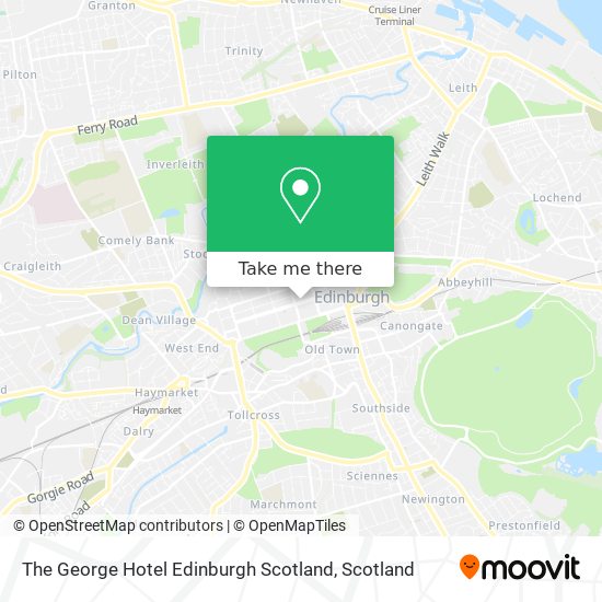 The George Hotel Edinburgh Scotland map