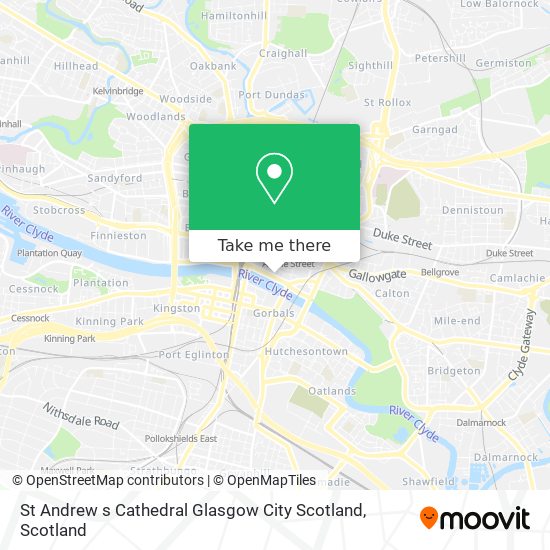 St Andrew s Cathedral Glasgow City Scotland map