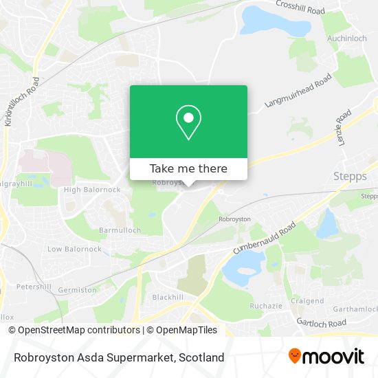 Robroyston Asda Supermarket map