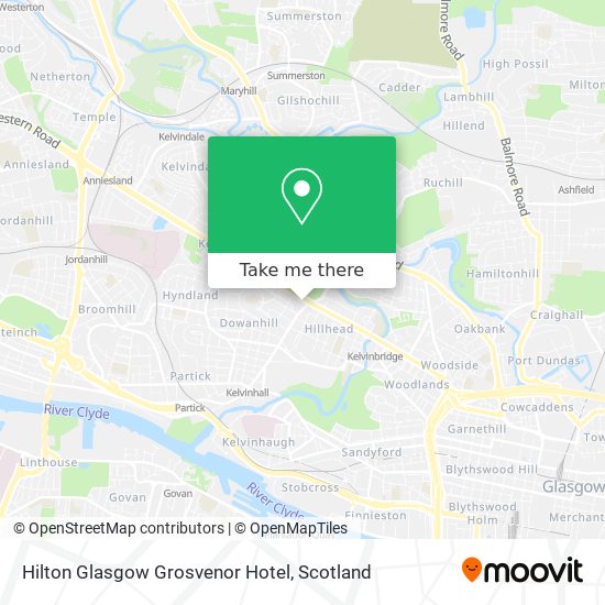 Hilton Glasgow Grosvenor Hotel map